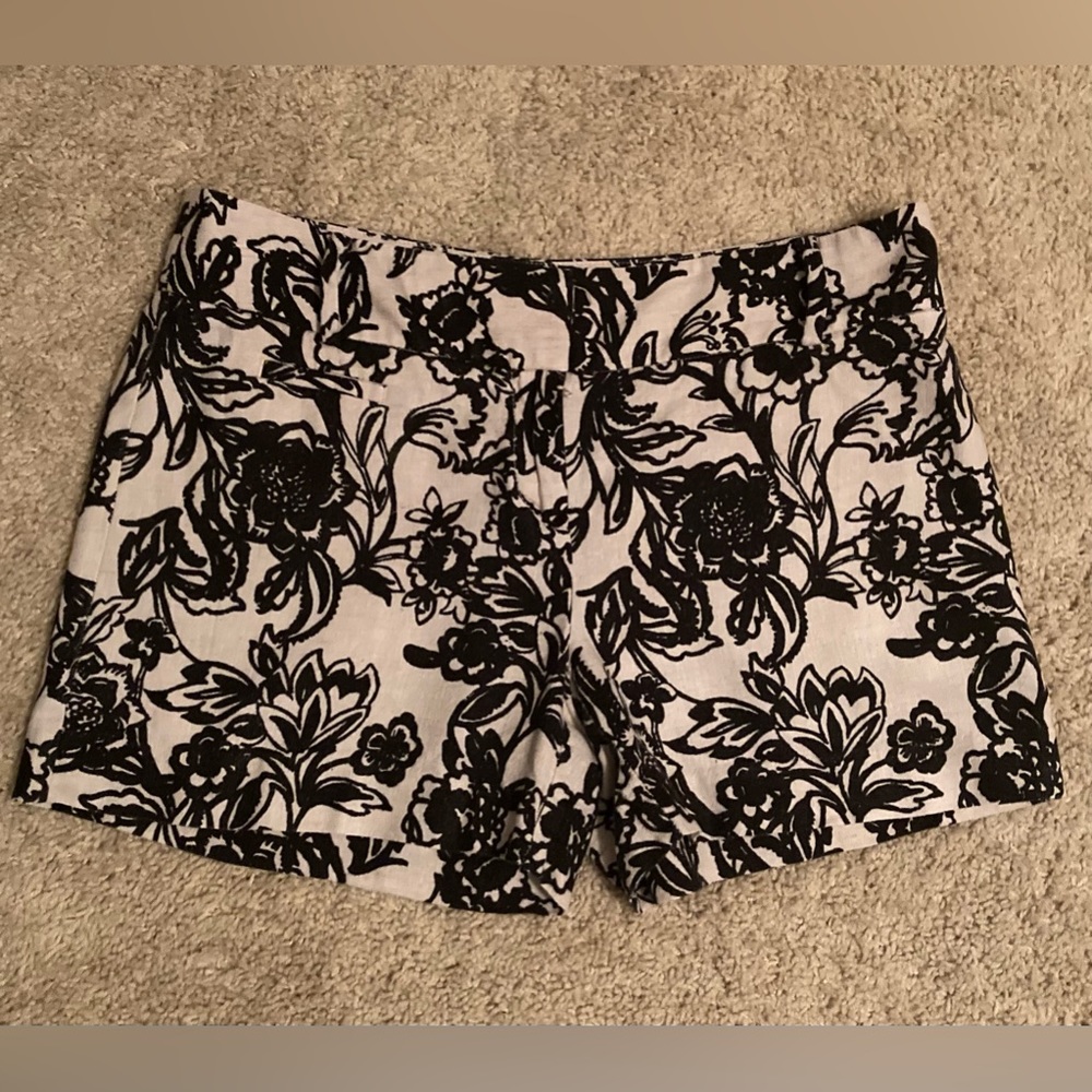 Ann Taylor LOFT Floral Linen Shorts